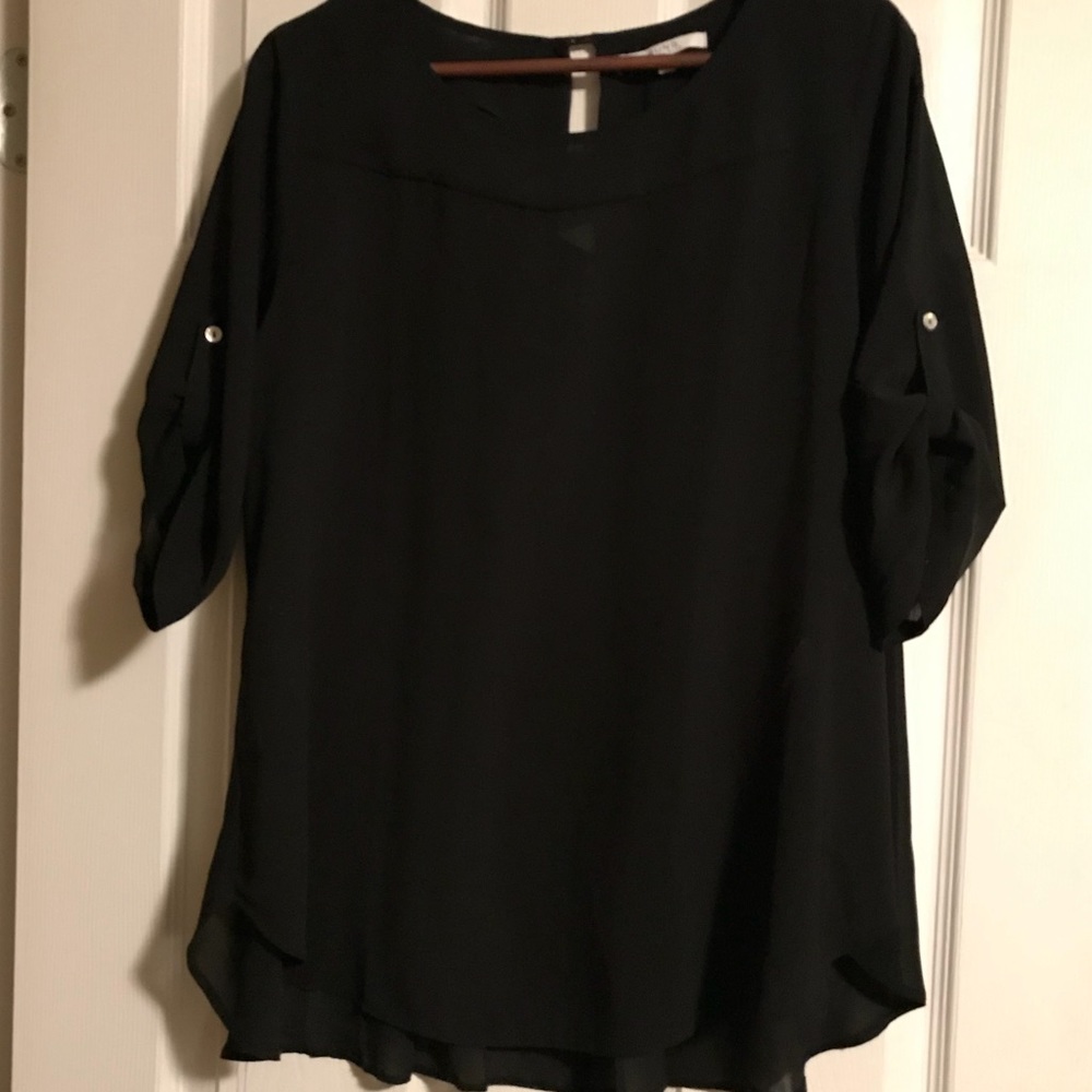 💛 3/$25 Black Alfred Sung blouse